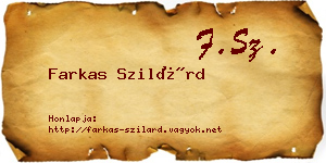 Farkas Szilárd névjegykártya