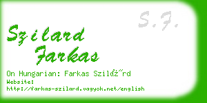 szilard farkas business card